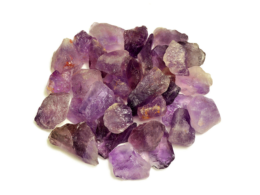 Améthyste Brute Naturelle Du Brésil - 24.41 Carats, Taille Coussin, Violette, Pure à La Loupe