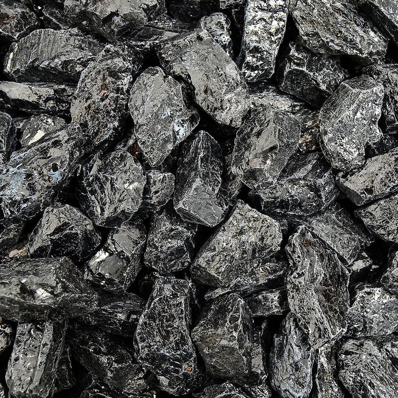 Raw black toumaline stones