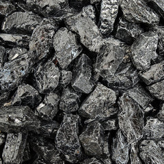 Raw black toumaline stones