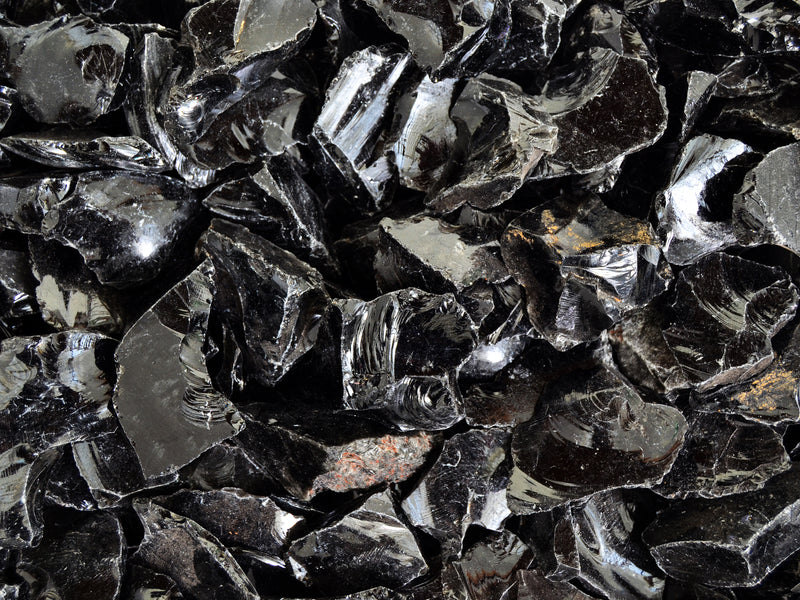 Black Obsidian Raw Crystals (Lot 100g, 250g, 500g) - (50mm - 70mm)