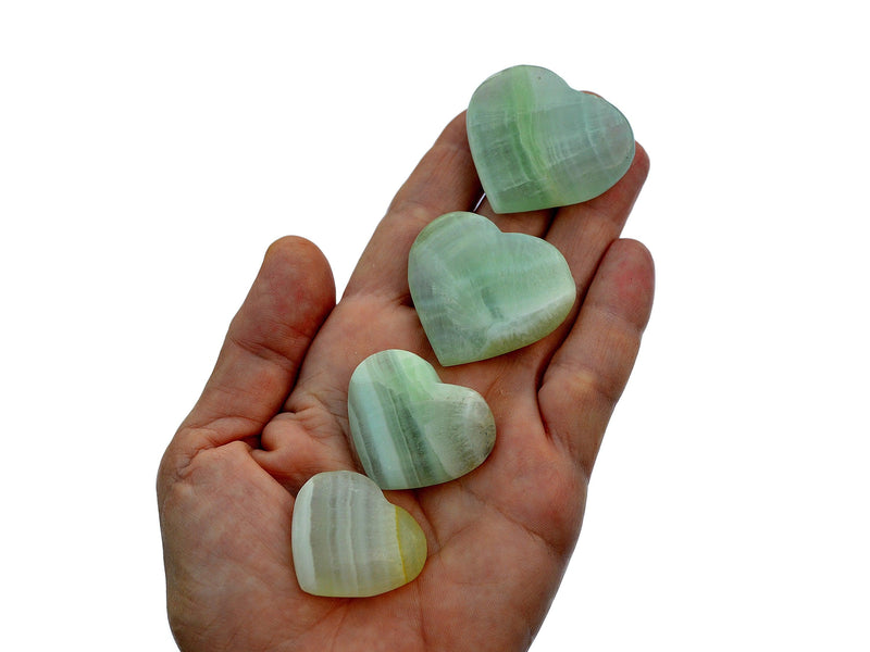 Pistachio Calcite Heart (25mm - 45mm) - Kaia & Crystals