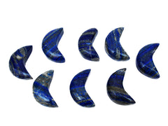 Some lapis lazuli moon crystals  70mm on white background