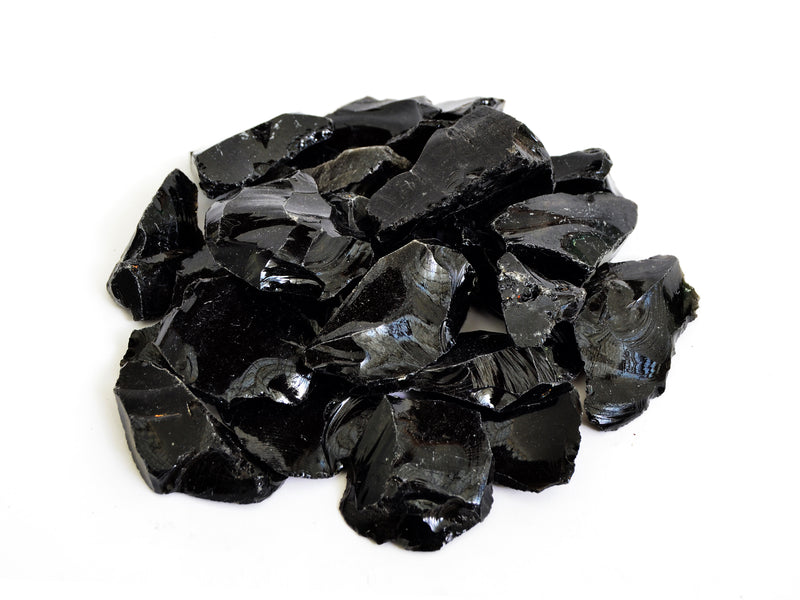 Black Obsidian Raw Crystals (Lot 100g, 250g, 500g) - (50mm - 70mm)