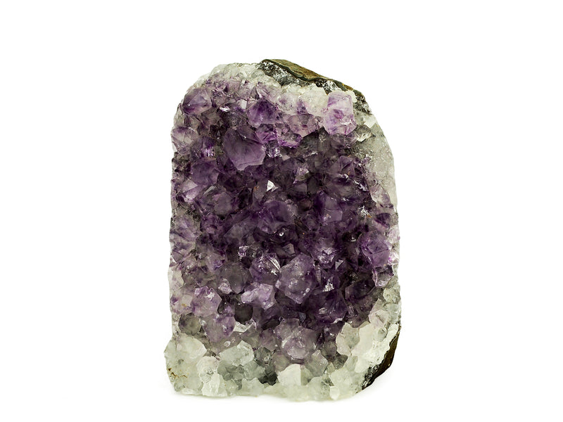 One purple amethyst druzy cut base stone 118mm on white background