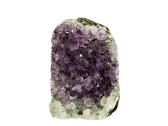 One purple amethyst druzy cut base stone 118mm on white background