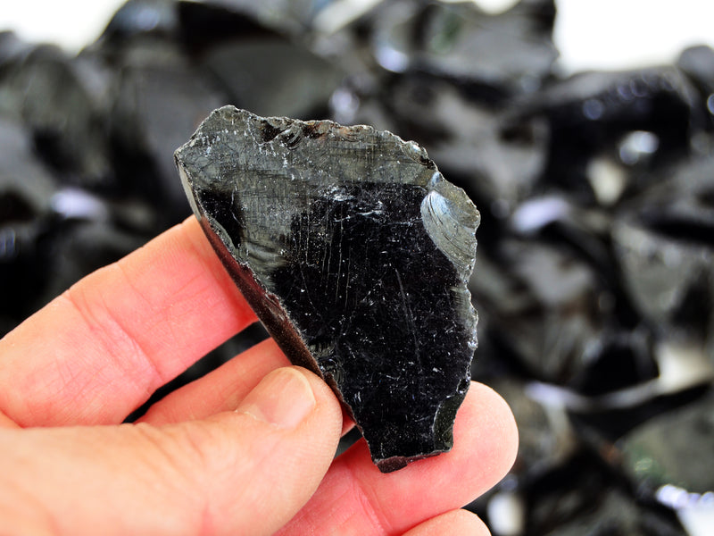 Black Obsidian Raw Crystals (Lot 100g, 250g, 500g) - (50mm - 70mm)