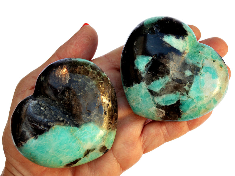 Amazonite Heart Crystal (70mm) - Kaia & Crystals