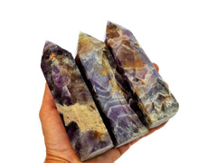 Chevron Amethyst Tower (150g - 400g) - Kaia & Crystals