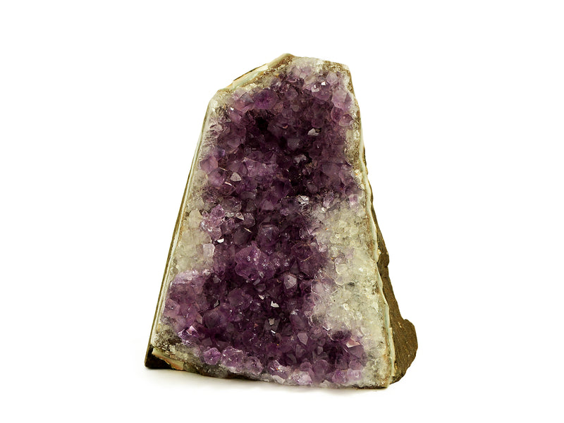 One purple druzy amethyst 117mm on white background