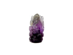 One mini amethyst ganesha crystal esculpture 35mm on white background