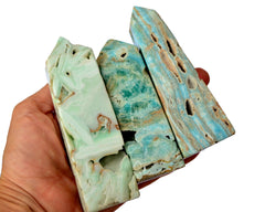 Blue Aragonite Obelisk Crystal (200g - 600g) - Kaia & Crystals