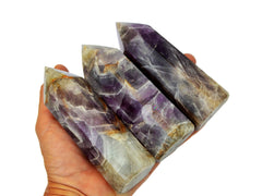 Chevron Amethyst Tower (150g - 400g) - Kaia & Crystals