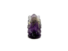 One mini amethyst ganesha esculpture 35mm on white background