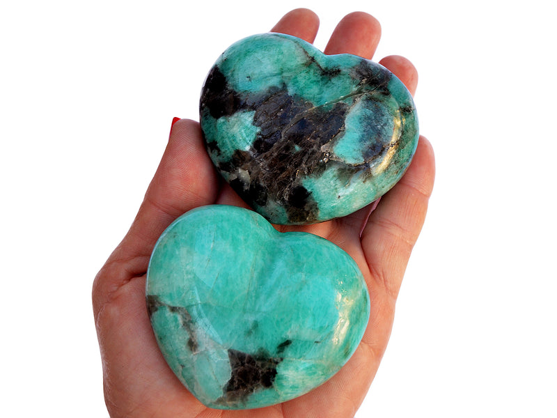 Amazonite Heart Crystal (70mm) - Kaia & Crystals