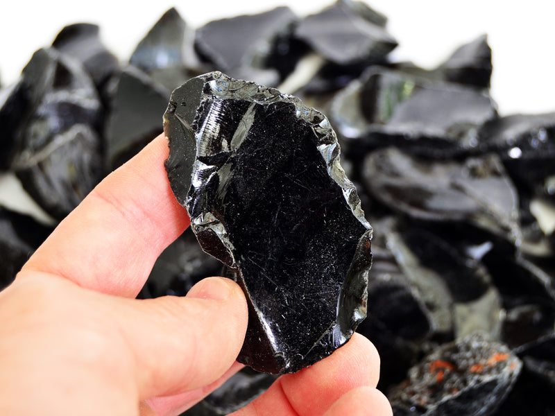 Black Obsidian Raw Crystals (Lot 100g, 250g, 500g) - (50mm - 70mm)