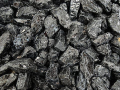 Several black tourmaline raw crystals 20mm-55mm
