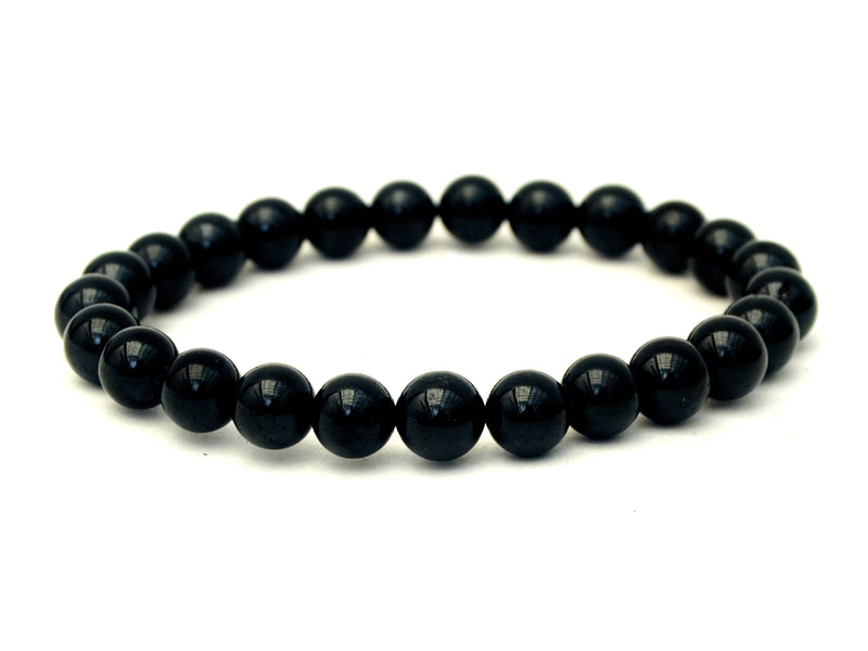 Black Tourmaline Bracelet - 8mm Beads | Kaia & Crystals