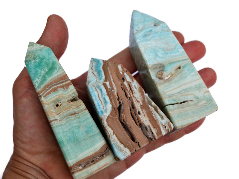 Blue Aragonite Tower (100g - 200g) - Kaia & Crystals