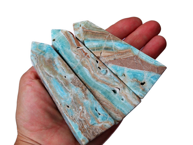 Blue Aragonite Tower (100g - 200g) - Kaia & Crystals