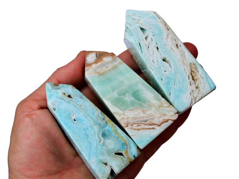 Blue Aragonite Tower (100g - 200g) - Kaia & Crystals