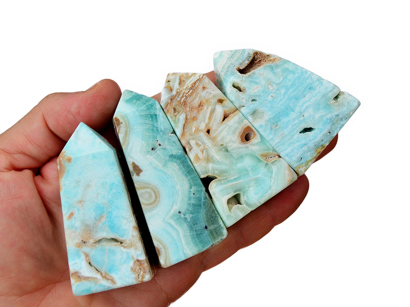 1 kg Lot of Blue Aragonite Tower (4-6 Pcs) - Kaia & Crystals