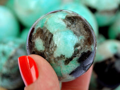 1 Kg Lot of Green Amazonite Sphere (12-13 Pcs) - (25mm - 40mm) - Kaia & Crystals