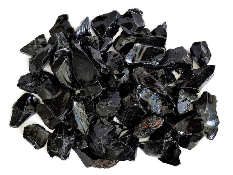 Black Obsidian Raw Crystals (Lot 100g, 250g, 500g) - (50mm - 70mm)