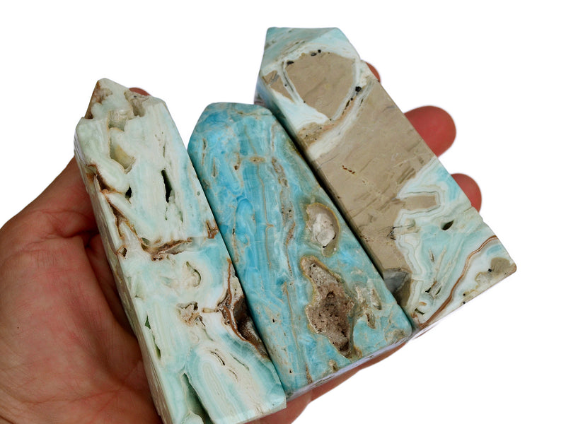 Blue Aragonite Tower (100g - 200g) - Kaia & Crystals