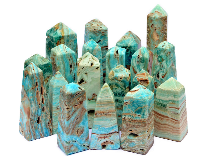 1 kg Lot of Blue Aragonite Tower (4-6 Pcs) - Kaia & Crystals