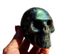 Hand Carved Labradorite Crystal Skull - Kaia & Crystals
