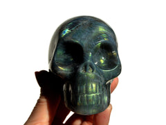 Hand Carved Labradorite Crystal Skull - Kaia & Crystals