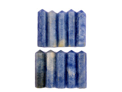 5 Pcs Lot of Blue Calcite Tower Crystal (90mm) - Kaia & Crystals